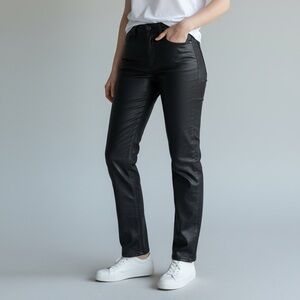 L’agence Coated back zip jeans Ladies size 24 Black